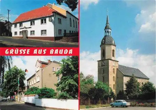 AK / Ansichtskarte 73987668 Bauda Gaststaette zum Loewen Teilansicht Kirche