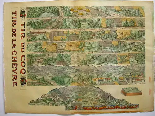 Spielplan Sportfest Orig Chromolithogr 1890 Laufspiel z Ausschneiden