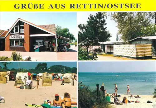 AK, Rettin Ostsee, vier Abb., um 1995