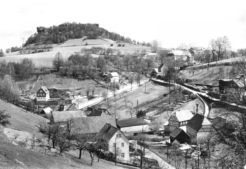 AK, Schöna Sächs. Schweiz, Teilansicht mit Kaiserkrone, 1988