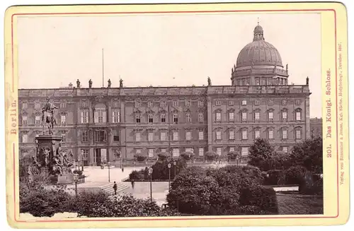 Kabinettfoto, Berlin Mitte, Das Königl.Schloss, Seitenansicht, um 1890