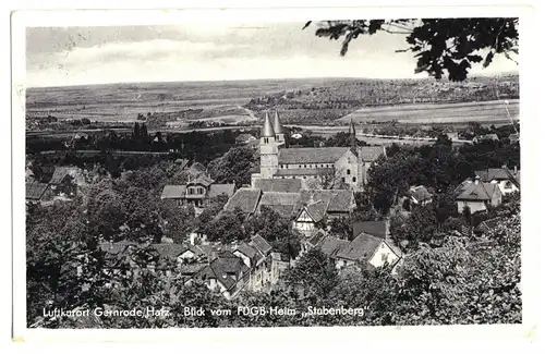 AK, Gernrode Harz, Teilansicht vom FDGB-Heim "Stubenberg" aus, 1961