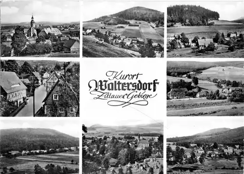 AK, Kurort Waltersdorf Zittauer Gebirge, acht Abb., 1960