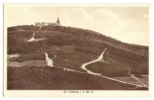 AK, Großer Feldberg im Ts., Teilansicht, 1929