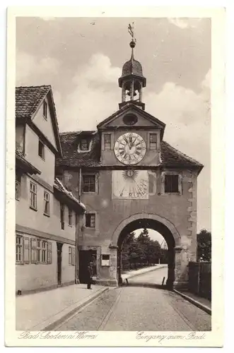 AK, Bad Sooden-Allendorf, Eingang zum Bad, um 1928