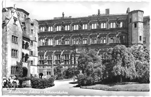 AK, Heidelberg, Heidelberger Schloß, Ottheinrichsbau, um 1961