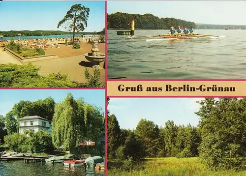 AK, Berlin Grünau, vier Abb., 1989
