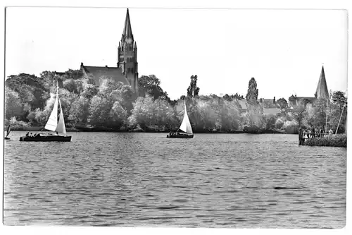 AK, Röbel, Blick zur Stadt, 1965