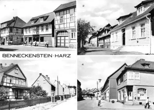 AK, Benneckenstein Harz, vier innerstädt. Abb., 1976