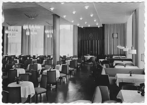 AK, Magdeburg, Hotel International, Café Wien, Gastraum, 1964