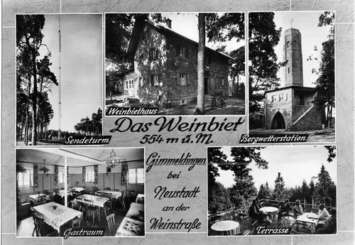 AK, Gimmeldingen b. Neustadt Weinstrasse, Das Weinbiet, fünf Abb., 1965