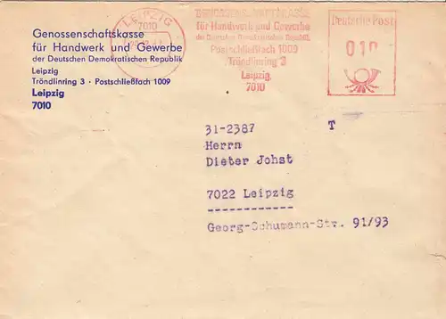 AFS, Genossenschaftskasse für Handwerk und Gewerbe, o Leipzig, 7010, 29.12.87