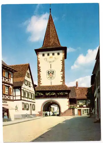 AK, Gengenbach Schwarzwald, Obertor, 1977