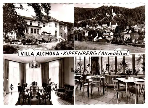 AK, Kipfenberg Altmühltal, Villa Alcmona, vier Abb., 1964