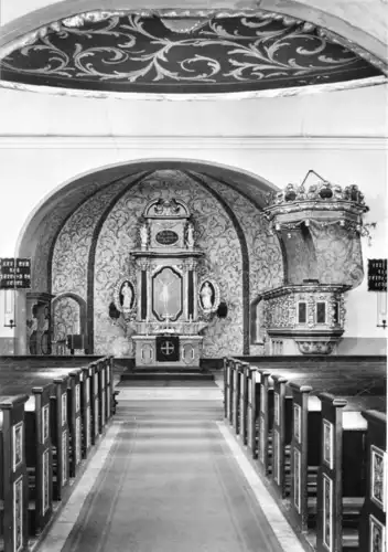 AK, Tabarz Thür. Wald, Ev.-luth. Kirche, Innenansicht, 1970