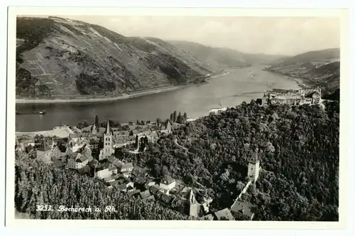 AK, Bacharach am Rhein, Gesamtansicht, um 1938