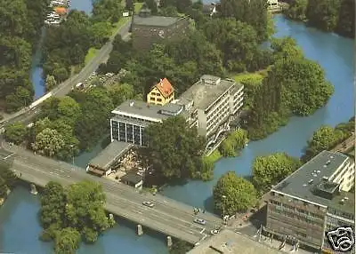 AK, Heilbronn, Insel-Hotel, Luftbild, ca. 1980