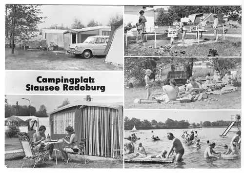 AK, Radeburg, Campingplatz Stausee Radeburg, fünf Abb., 1981