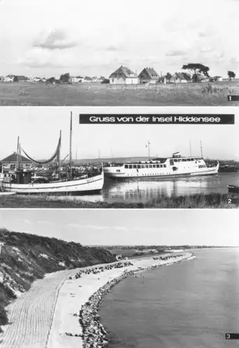 AK, Gruß von der Insel Hiddensee, drei Abb., 1981