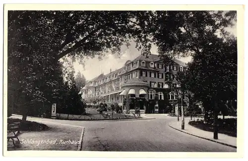 AK, Schlangenbad i. Ts., Blick zum Kurhaus, ca. 1935