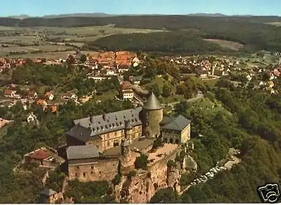 AK, Waldeck am Edersee, Luftbild mit Schloß, 1974