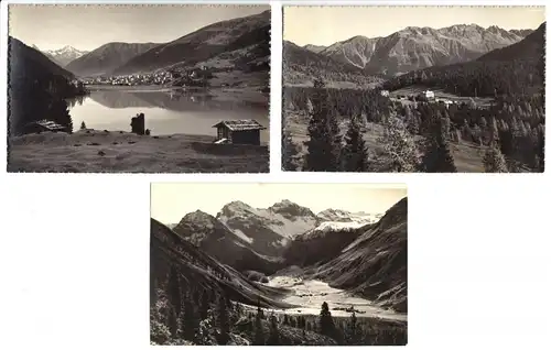 14 AK, Davos und nähere Umgebung, Fotokarten, 1928