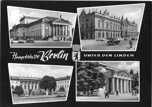 AK, Berlin Mitte, Unter den Linden, vier Abb., 1966