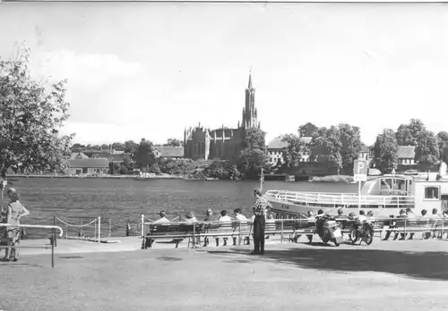 AK, Malchow Kr. Waren Müritz, Bootsanlegestelle und ehem. Kloster, 1983