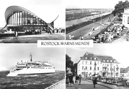 AK, Rostock Warnemünde, vier Abb., 1982