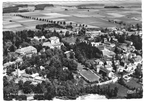 AK, Bad Steben Frankenwald, Luftbildteilansicht, 1961