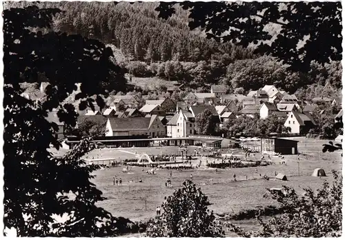 AK, Gieselwerder Oberweser, Freischwimmbad, 1965