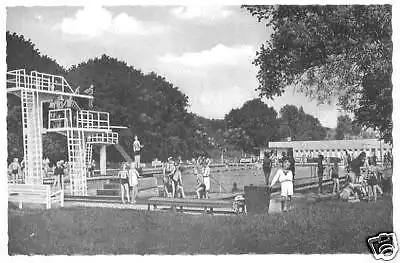 AK, Blomberg i. Lippe, Freibad belebt, ca. 1960