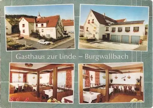 AK, Burgwallbach, Gasthaus zur Linde gestaltet, um 1970