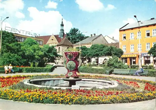 AK, Chrzanów, Krenau, Fragment Rynku, Teilansicht des Marktes, 1980