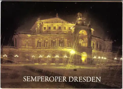 AK-Mappe mit 18 (15+3) Color-AK, Dresden, Semperoper, 1988