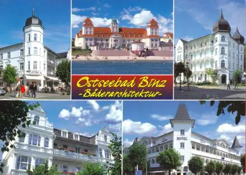 AK, Ostseebad Binz Rügen, fünf Abb., Bäder-Architektur, um 2005