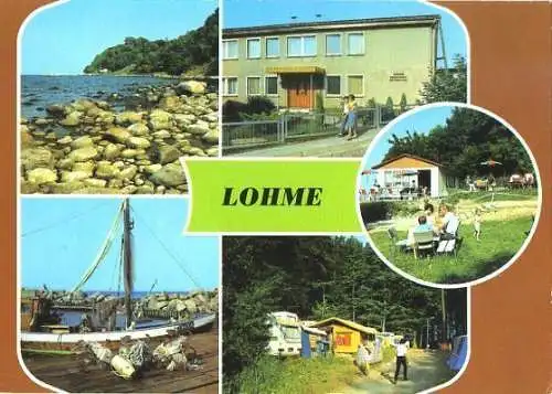 AK, Lohme Rügen, 5 Abb., u.a. Café "Niedlich", 1984