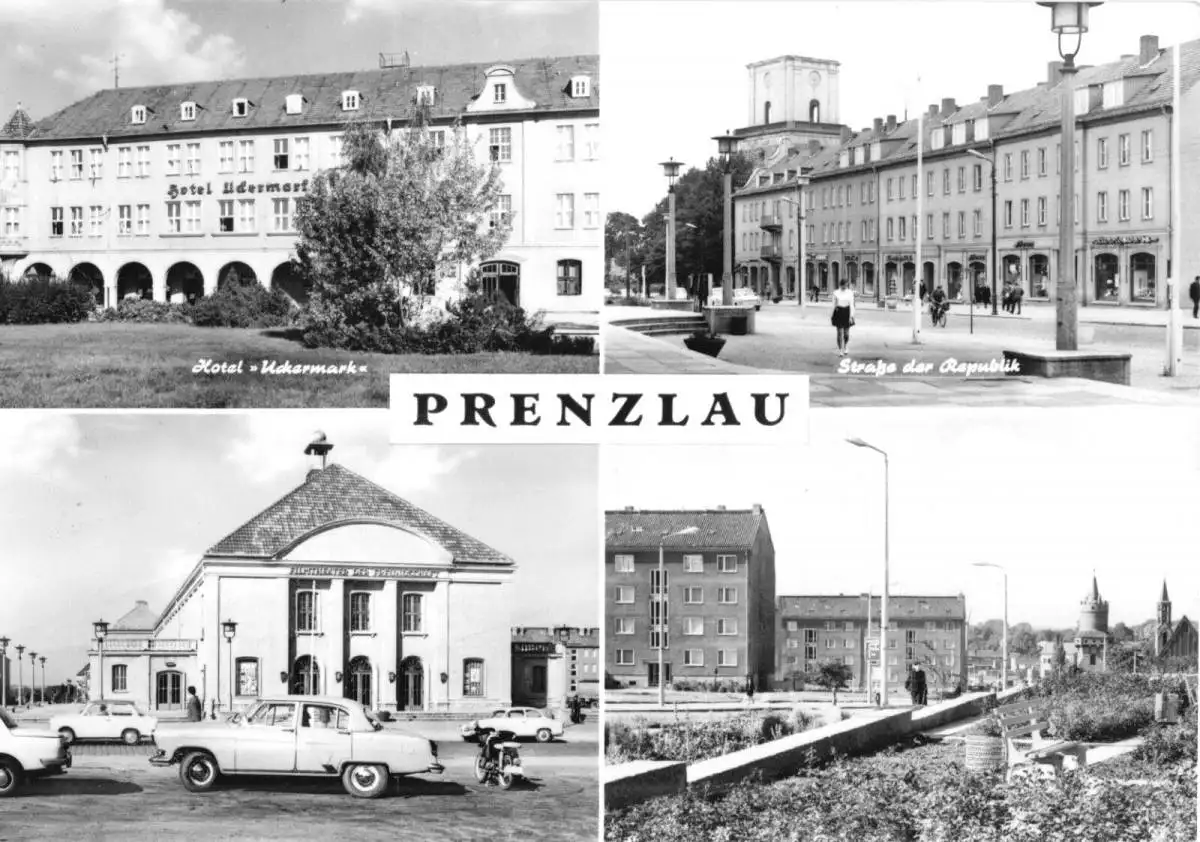 AK, Prenzlau Uckermark, vier Abb., 1973