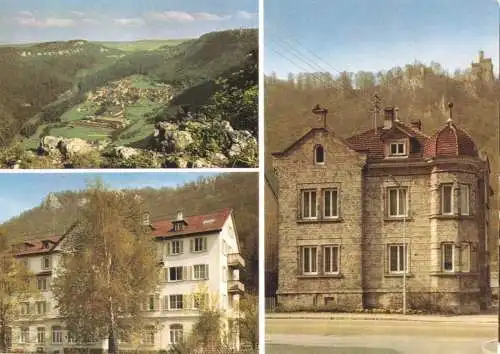 AK, Honau bei Reutlingen, Pilgerheim Echazquelle, Altenheim, drei Abb., 1985