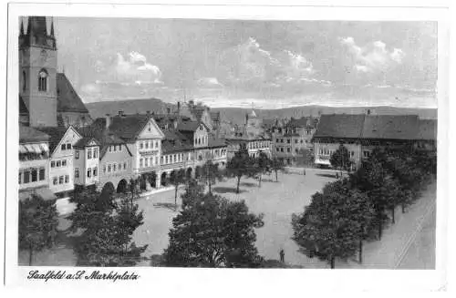 AK, Saalfeld Saale, Marktplatz, 1951