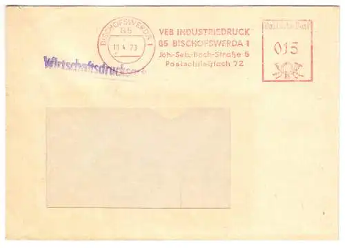 AFS, VEB Industriedruck, 85 Bischofswerda 1, o Bischofswerda 1, 85, 10.5.73