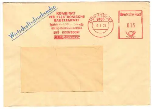 AFS, Kombinat VEB Elektronische Bauelemente ..., o Gornsdorf, 9163, 16.4.73