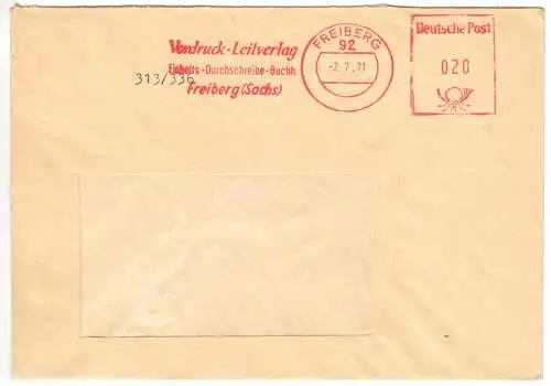 AFS, Vordruck - Leitverlag Freiberg (Sachs), o Freiberg, 92, 2.7.71