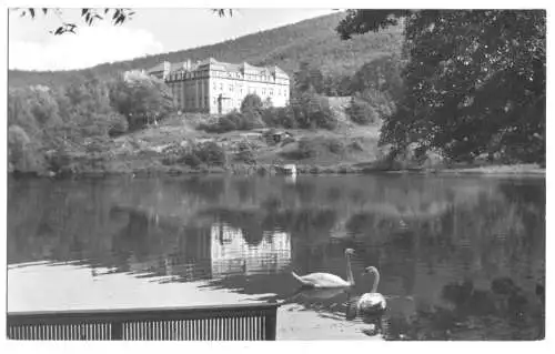 AK, Ilmenau Thür. Wald, Ritzbühler Teich mit Goethe-Oberschule, 1967