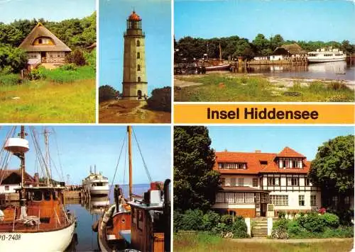 AK, Insel Hiddensee, fünf Abb., um 1988