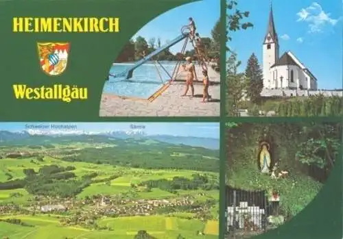 AK, Heimenkirch, Westallgäu, 4 Abb., um 1990