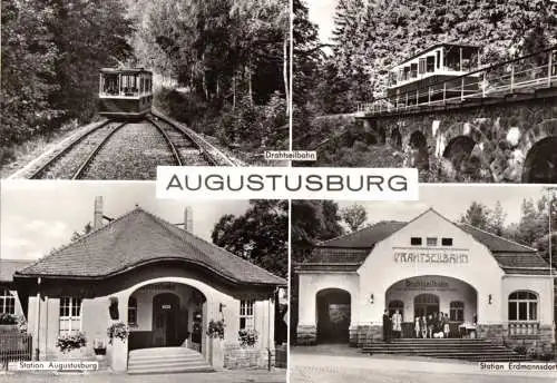 AK, Augustusburg, Drahtseilbahn, vier Abb., 1978