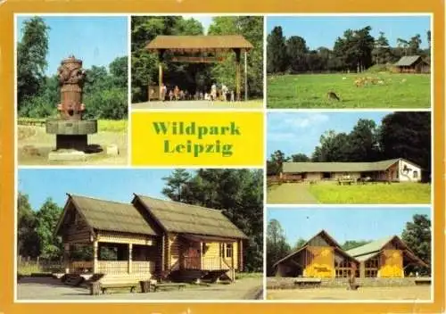 AK, Leipzig, Wildpark, 6 Abb., 1985