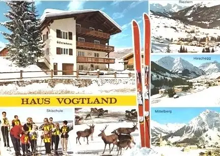 AK, Ritzlern Kleinwalsertal, Haus Vogtland, um 1988