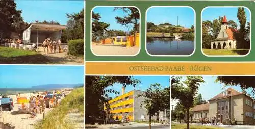 AK lang, Ostseebad Baabe Rügen, sieben Abb., 1983